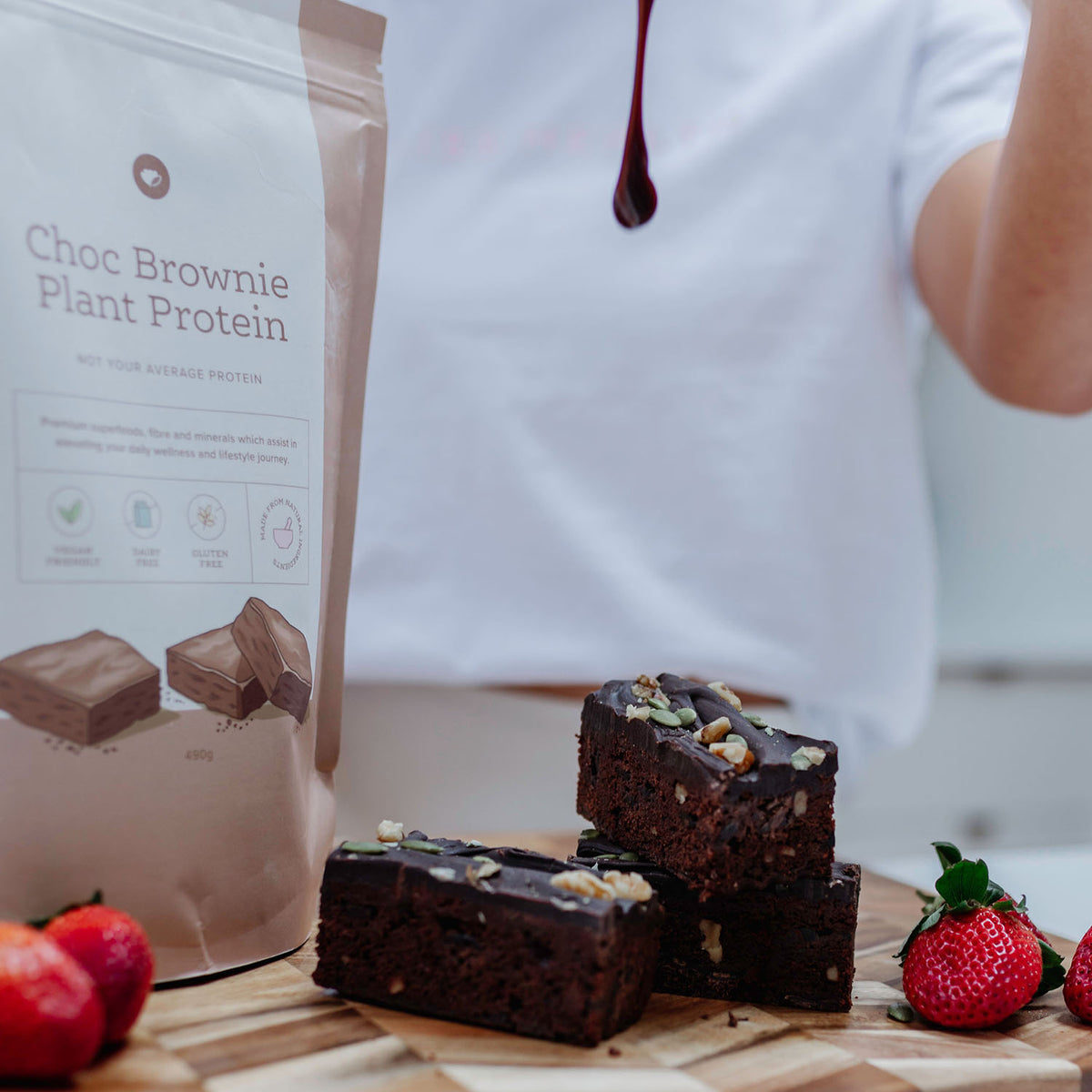 Choc Brownie Plant Protein - 35g - Sample Serve